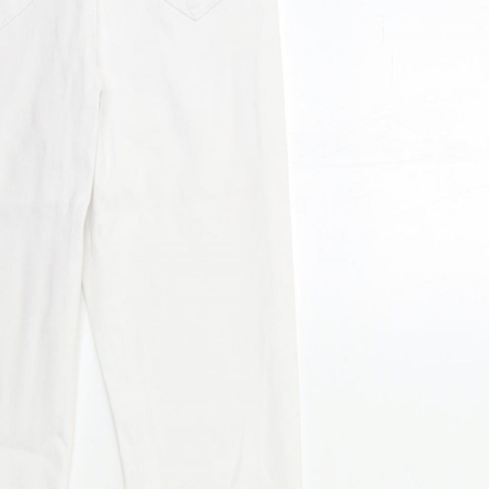Denim & Co. Womens White  Denim Skinny Jeans Size 8 L29 in