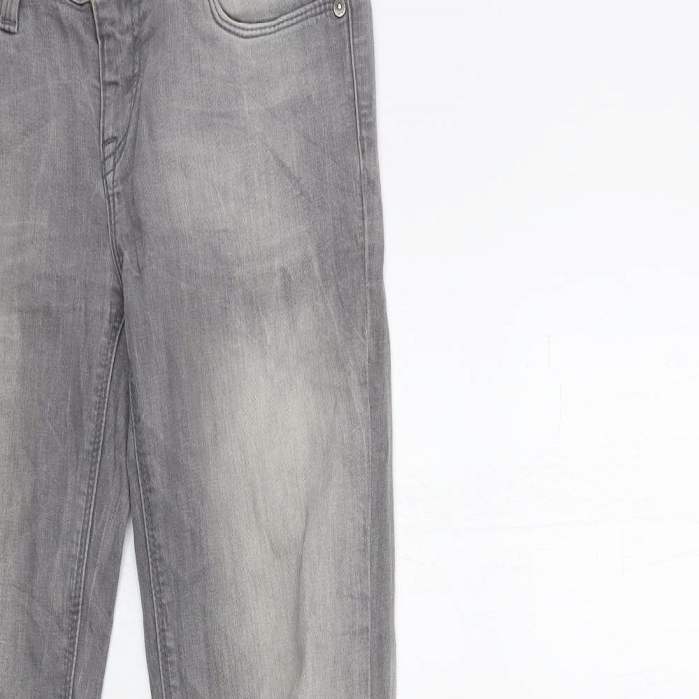 Preworn Womens Grey  Denim Skinny Jeans Size 8 L32 in