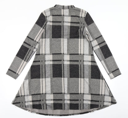 Back view of Atmosphere women’s black plaid fit & flare, size UK 8