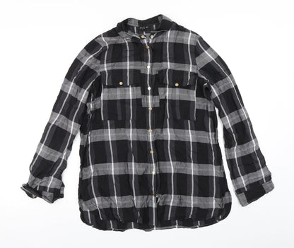 River Island Womens Black Check  Basic Blouse Size 6
