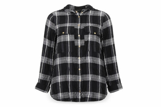 River Island Womens Black Check  Basic Blouse Size 6
