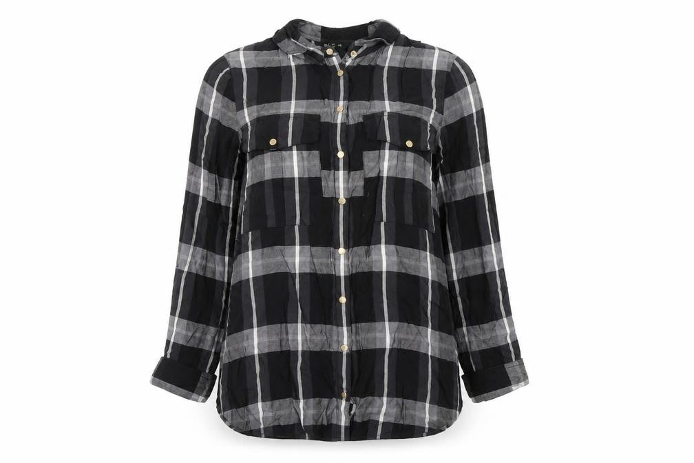 River Island Womens Black Check  Basic Blouse Size 6