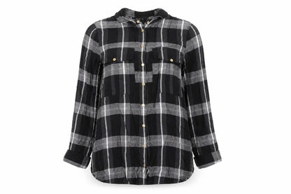 River Island Womens Black Check  Basic Blouse Size 6