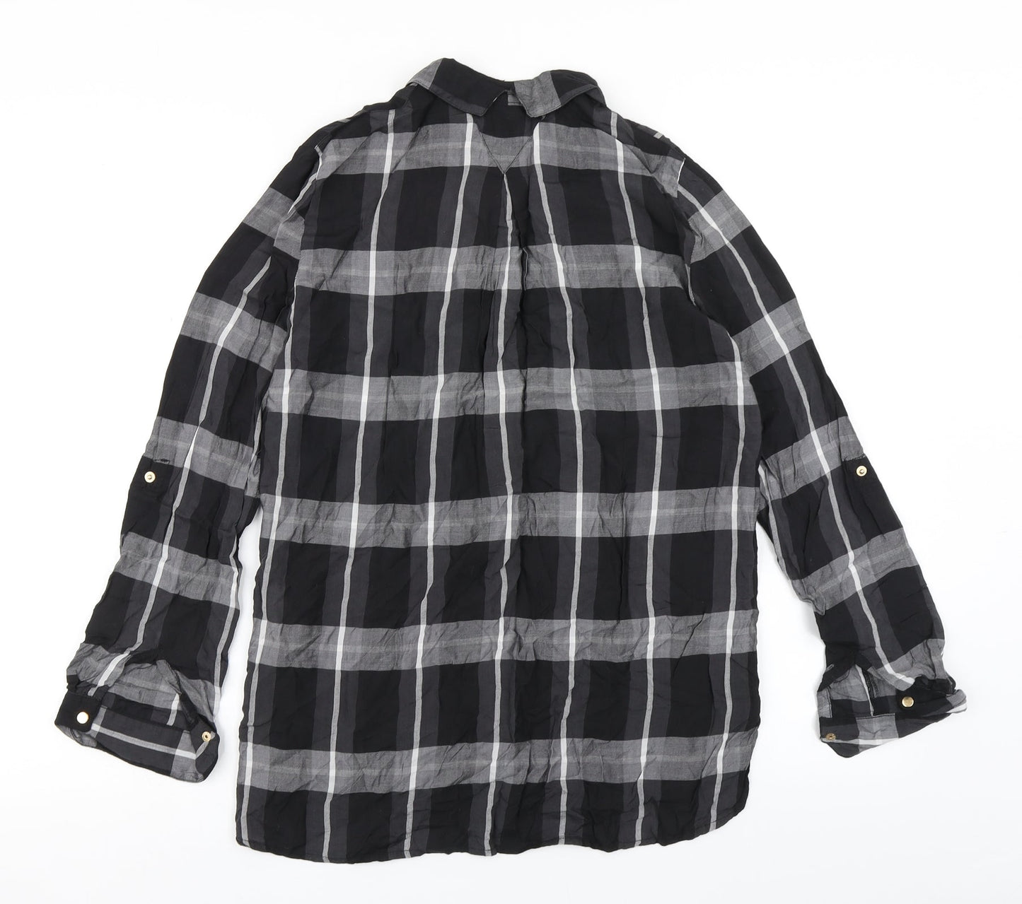 River Island Womens Black Check  Basic Blouse Size 6