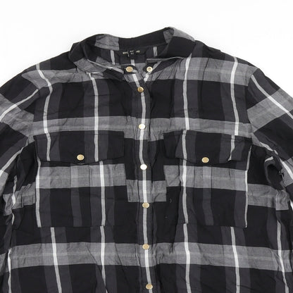 River Island Womens Black Check  Basic Blouse Size 6