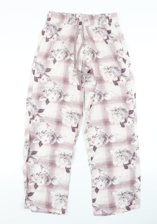 M&S Womens Pink Floral  Capri Pyjama Pants Size 6  - 26 in Waist