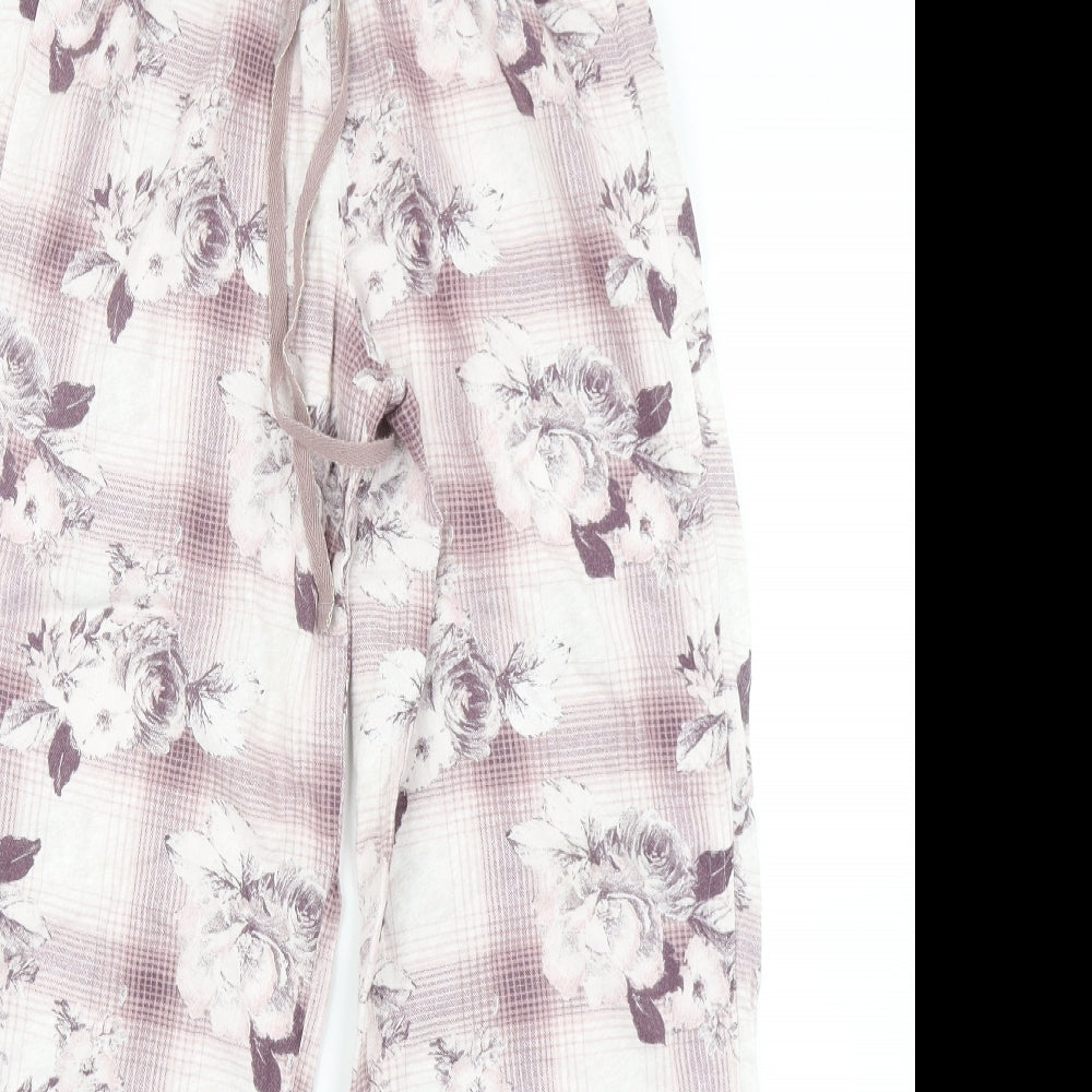 M&S Womens Pink Floral  Capri Pyjama Pants Size 6  - 26 in Waist