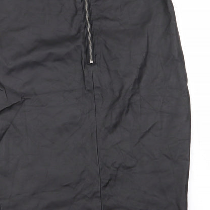 Topshop Womens Black   A-Line Skirt Size 10