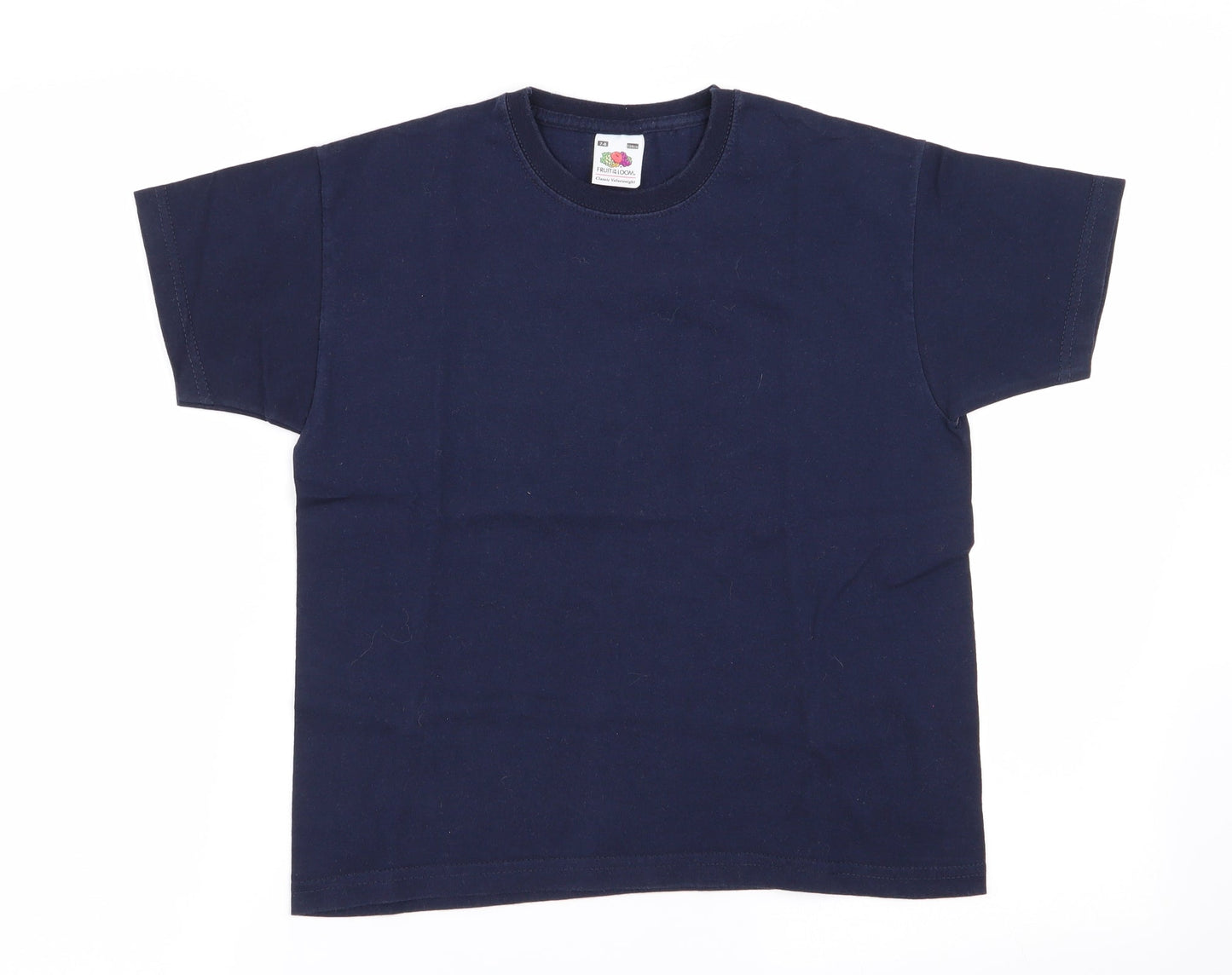 fruit the loom Boys Blue   Basic T-Shirt Size 7-8 Years