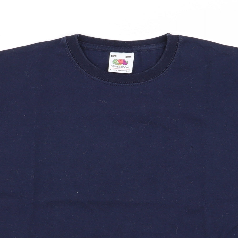fruit the loom Boys Blue   Basic T-Shirt Size 7-8 Years