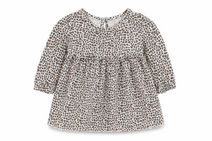 Front view of Gap girls’ multicoloured animal print fit & flare, size 6-9, months