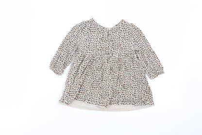 Back view of Gap girls’ multicoloured animal print fit & flare, size 6-9, months