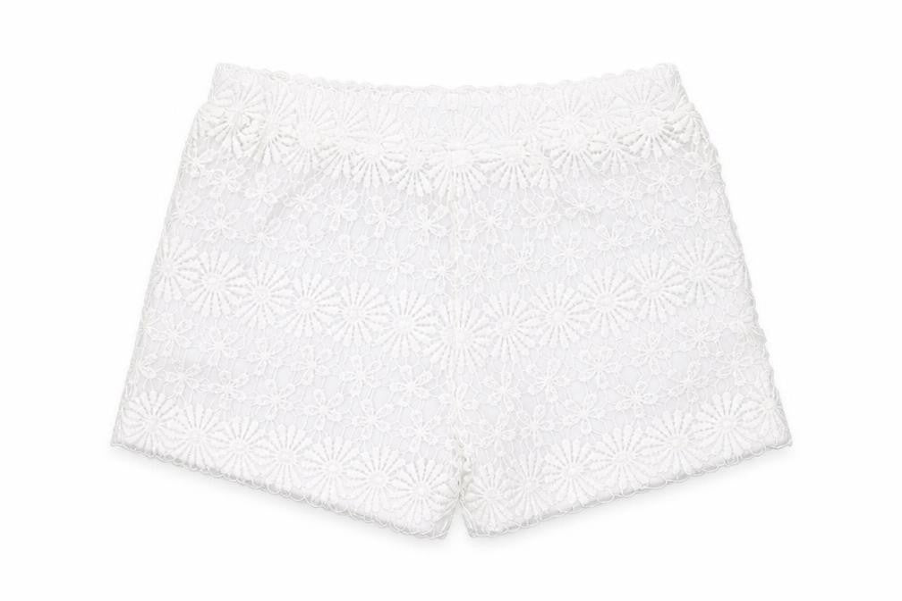 TU Girls White Floral  Hot Pants Shorts Size 6 Years