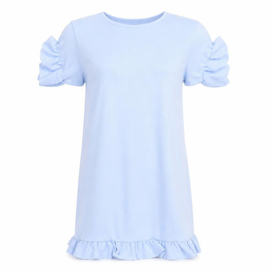Front view of I SAW IT FIRST women’s blue a-line, size UK 8