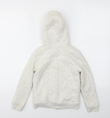 Preloved Nutmeg Girls Ivory   Full Zip Jumper Size 7-8 Years - Back