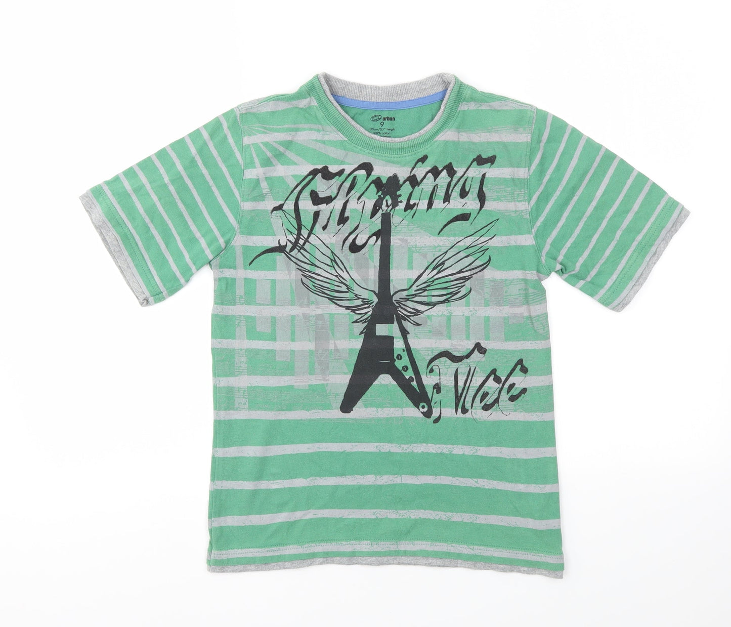 Urban Boys Multicoloured Striped  Basic T-Shirt Size 9 Years