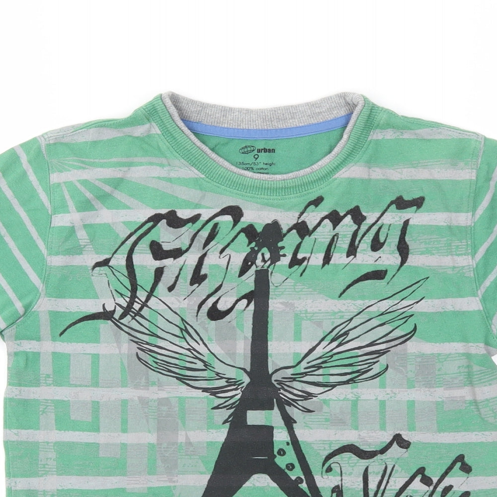 Urban Boys Multicoloured Striped  Basic T-Shirt Size 9 Years