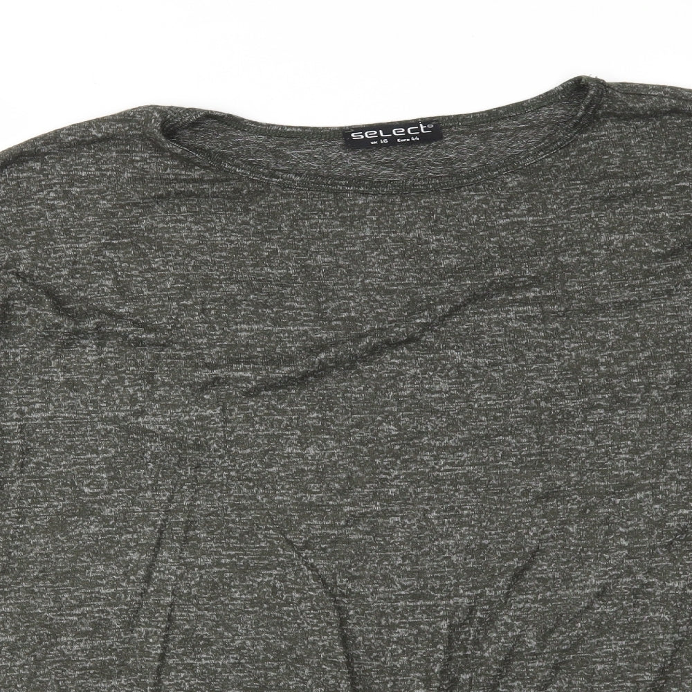 Select Womens Green   Basic T-Shirt Size 16