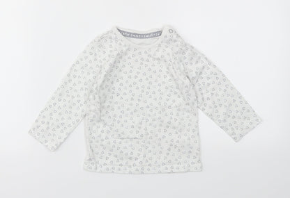 Additional front view of George girls’ multicoloured basic t-shirt, size 9-12, months