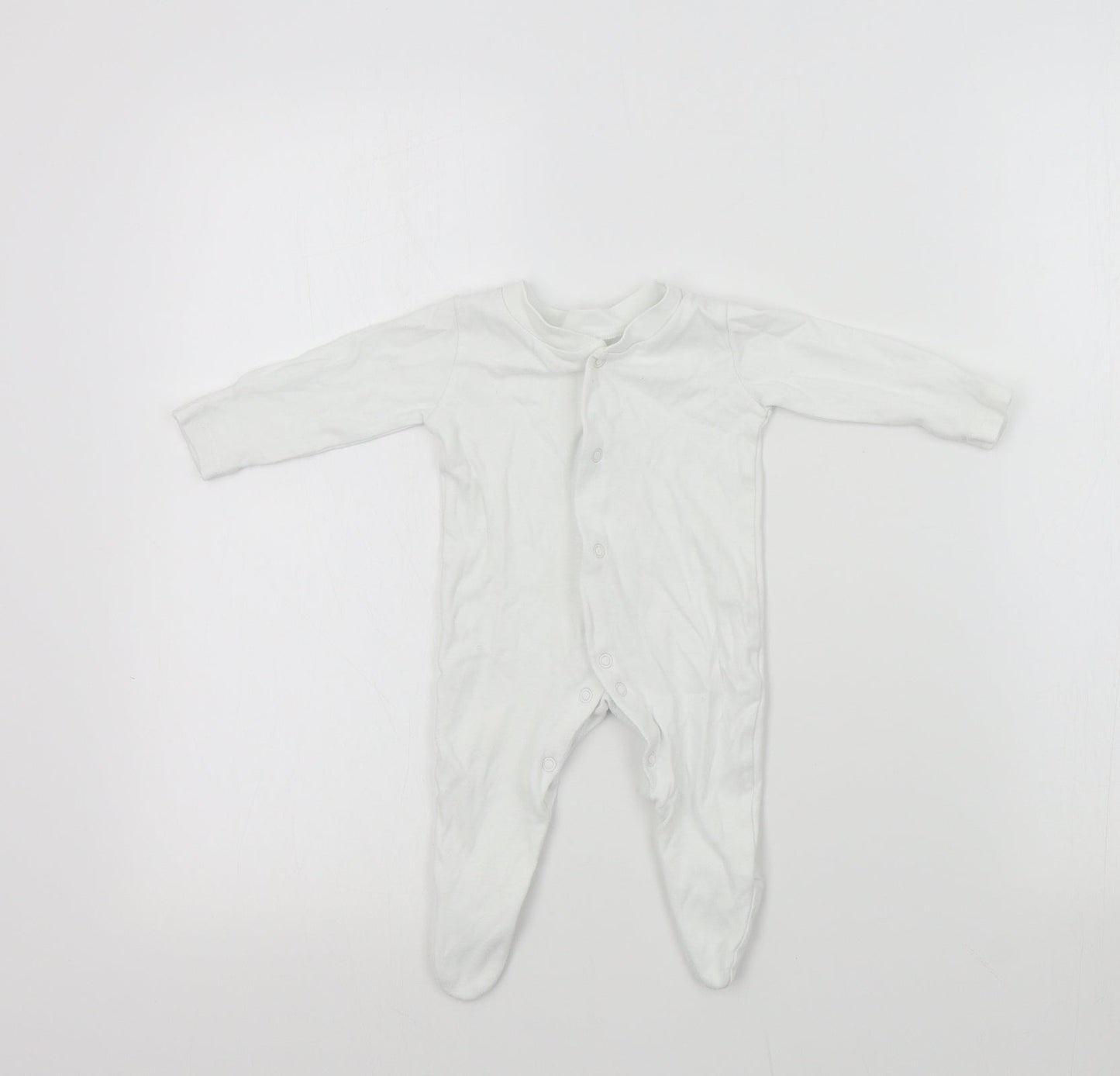 George Baby White Colourblock  Babygrow One-Piece Size 0-3 Months