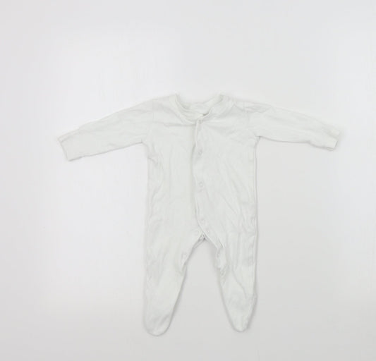 George Baby White Colourblock  Babygrow One-Piece Size 0-3 Months