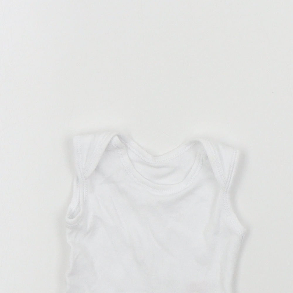 Primark Baby White Colourblock  Babygrow One-Piece Size Newborn