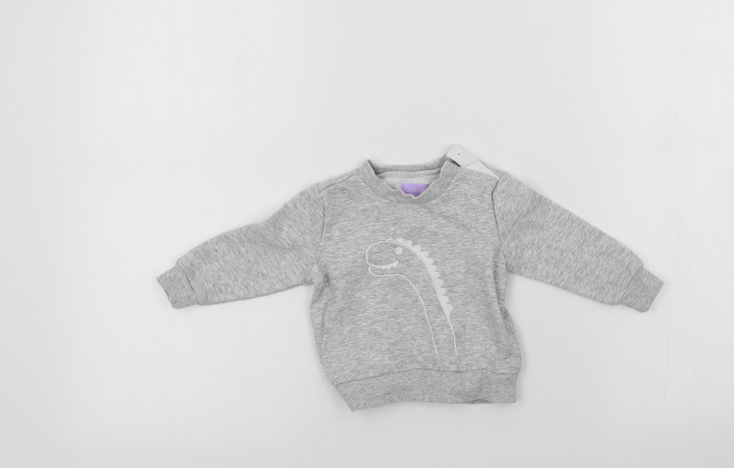 lily&dan Baby Grey Colourblock  Pullover Jumper Size 3-6 Months