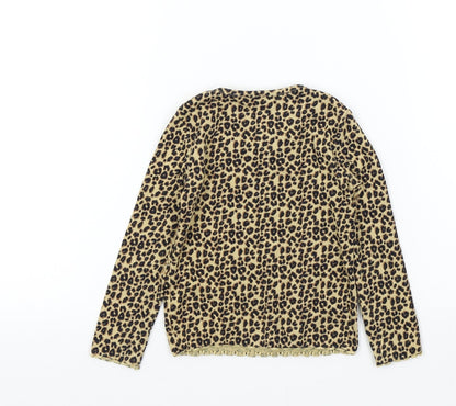 Back view of Next girls’ brown camouflage basic t-shirt, size 2-3, years