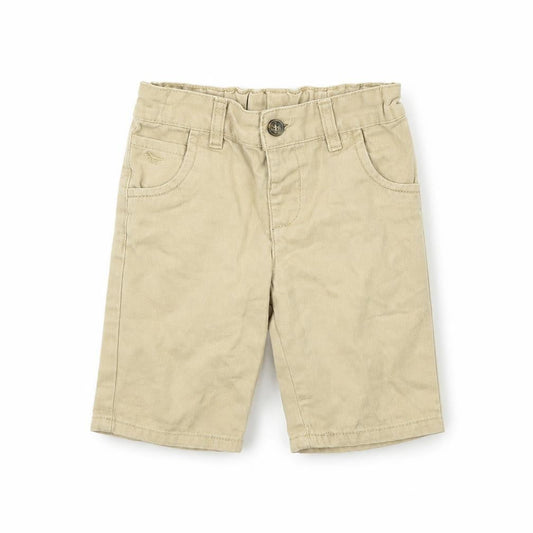 Front view of Nutmeg boys’ brown colourblock cropped jeans, size 18-24, months