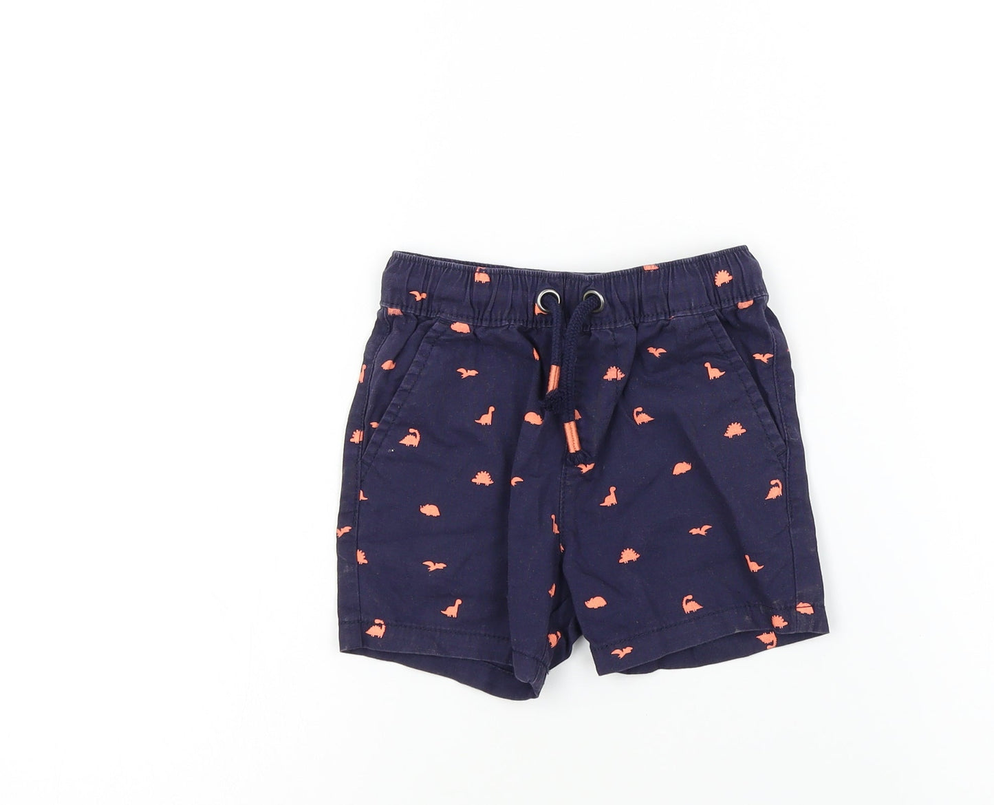 George Boys Blue Geometric  Cropped Trousers Size 12-18 Months