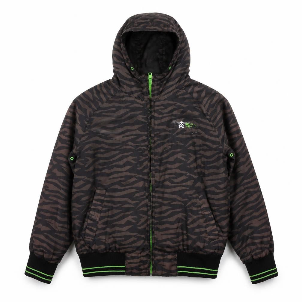 Preworn Boys Brown Striped  Jacket  Size 8 Years