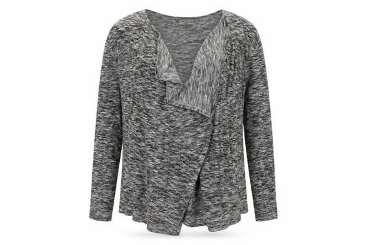 innocence Womens Grey Geometric  Cardigan Jumper Size 12