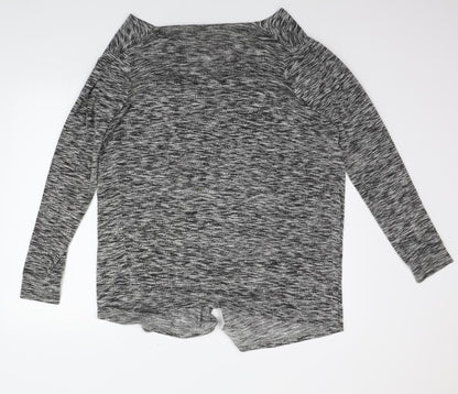 innocence Womens Grey Geometric  Cardigan Jumper Size 12