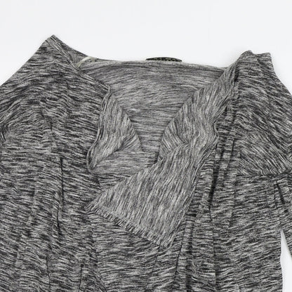 innocence Womens Grey Geometric  Cardigan Jumper Size 12