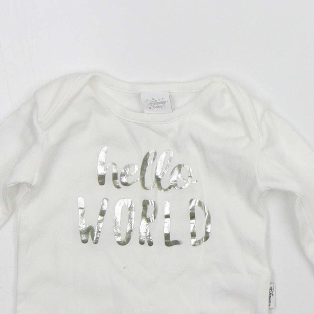 Disney Baby White   Babygrow One-Piece Size 3-6 Months