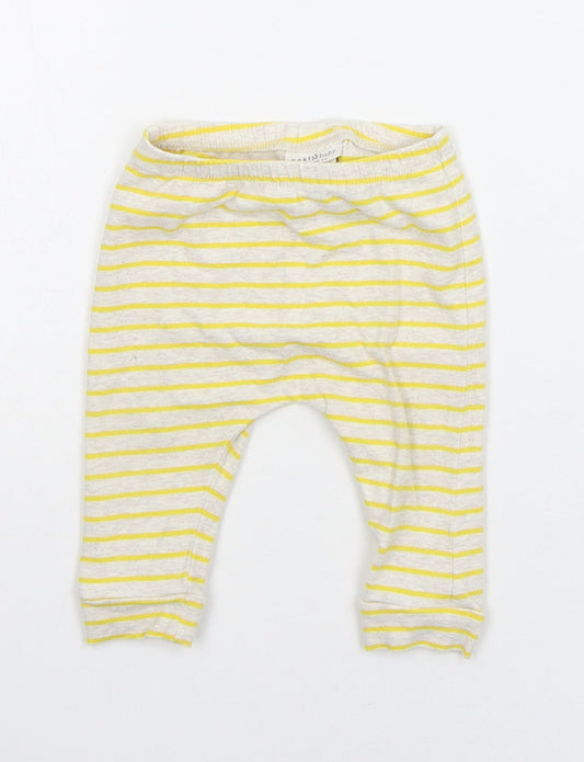 NEXT Baby Yellow Striped  Jogger Trousers Size 3-6 Months