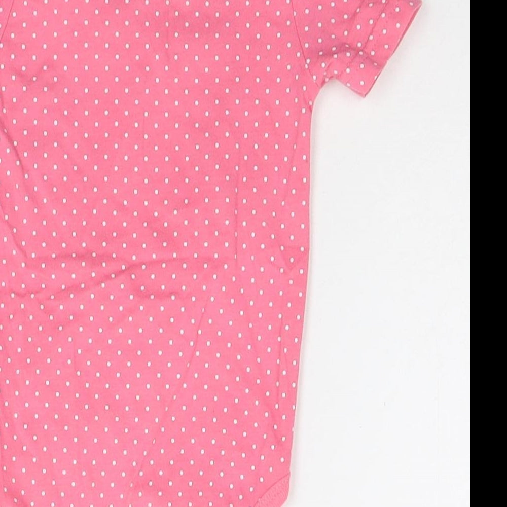 toty line Baby Pink Polka Dot  Babygrow One-Piece Size 6-9 Months