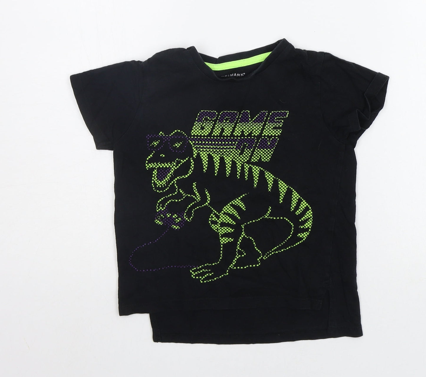Primark Girls Black   Basic T-Shirt Size 2-3 Years