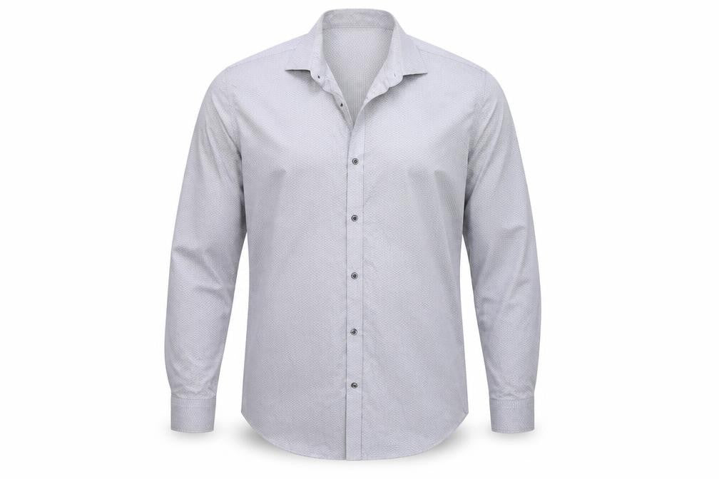 T&W Mens Grey    Button-Up Size 16.5