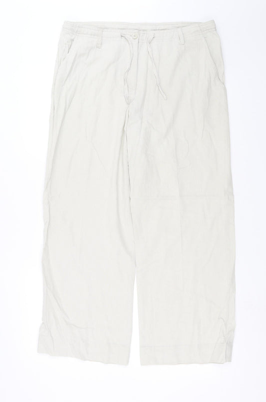 Mia Moda Womens Beige   Trousers  Size 16 L27 in