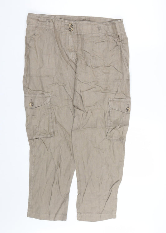 Preworn Womens Brown   Trousers  Size 34 L24 in