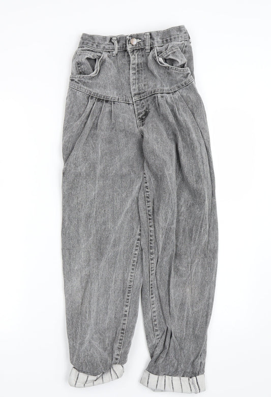 Preworn Womens Grey  Denim Straight Jeans Size 4 L24 in