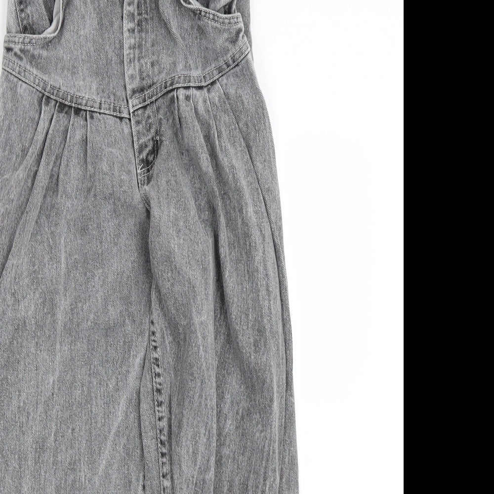 Preworn Womens Grey  Denim Straight Jeans Size 4 L24 in