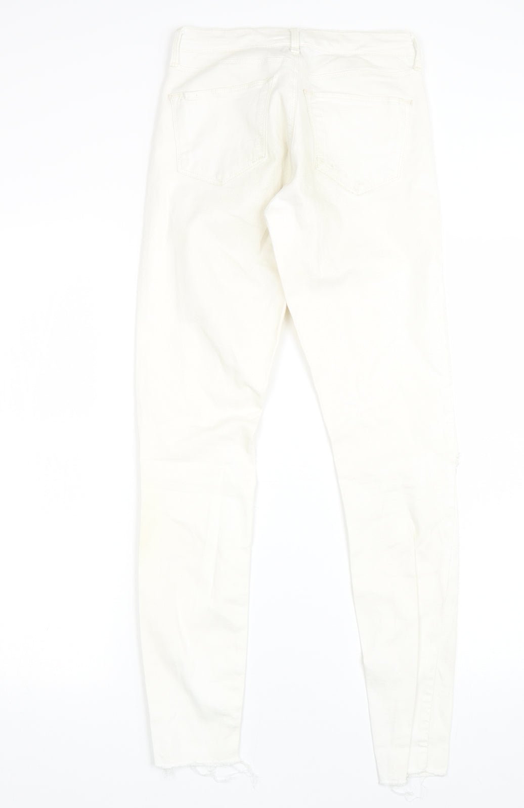 Topshop Womens White  Denim Skinny Jeans Size 26 L28 in