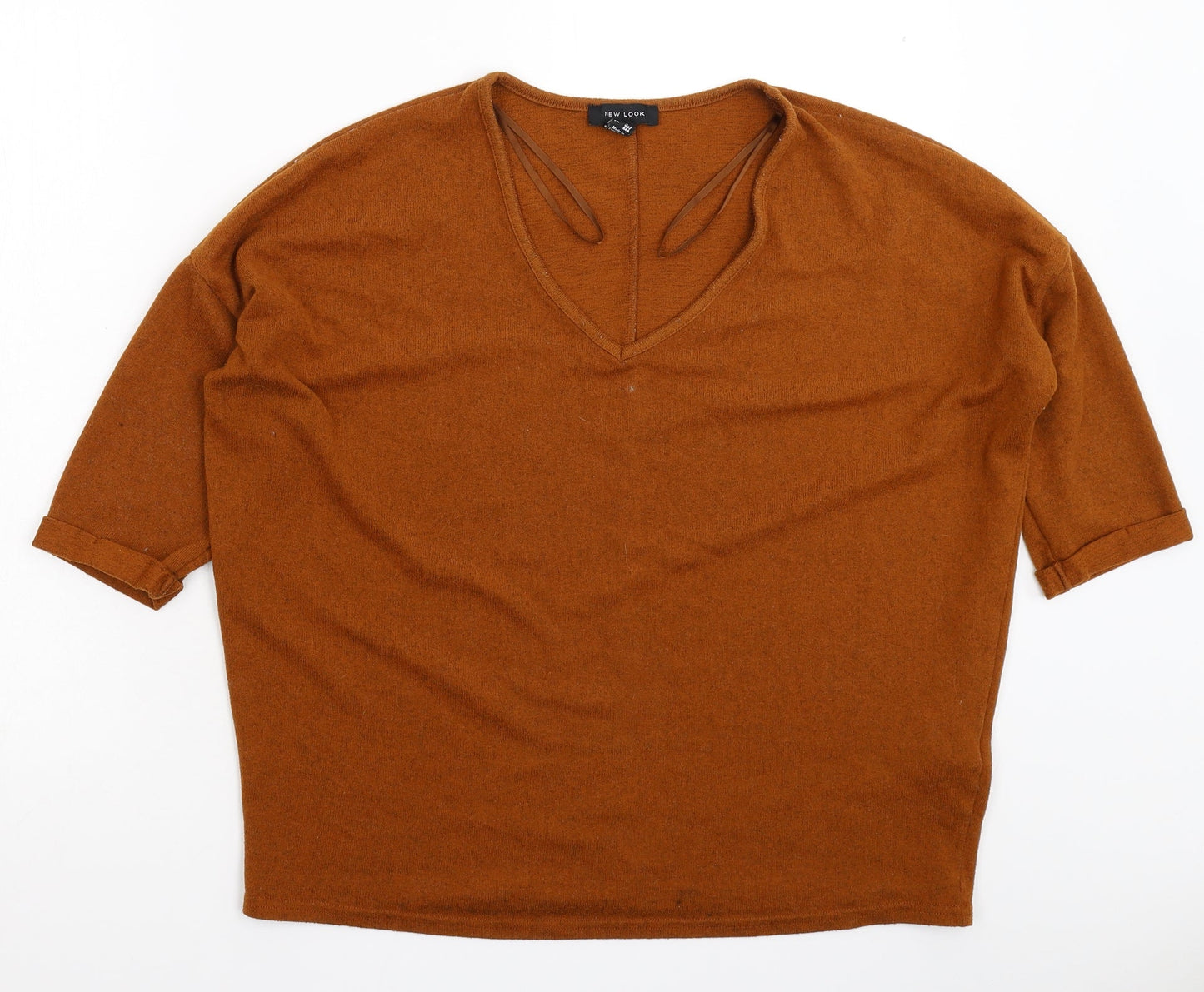 New Look Womens Brown  Knit Pullover Jumper Size M
