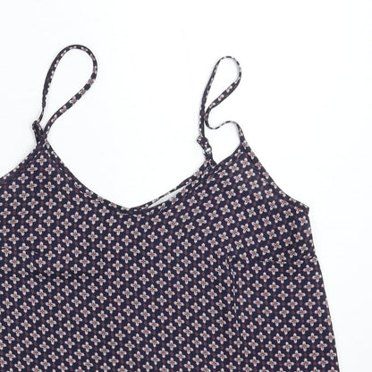 Close-up detail of Atmosphere women’s multicoloured basic tank, size UK 8