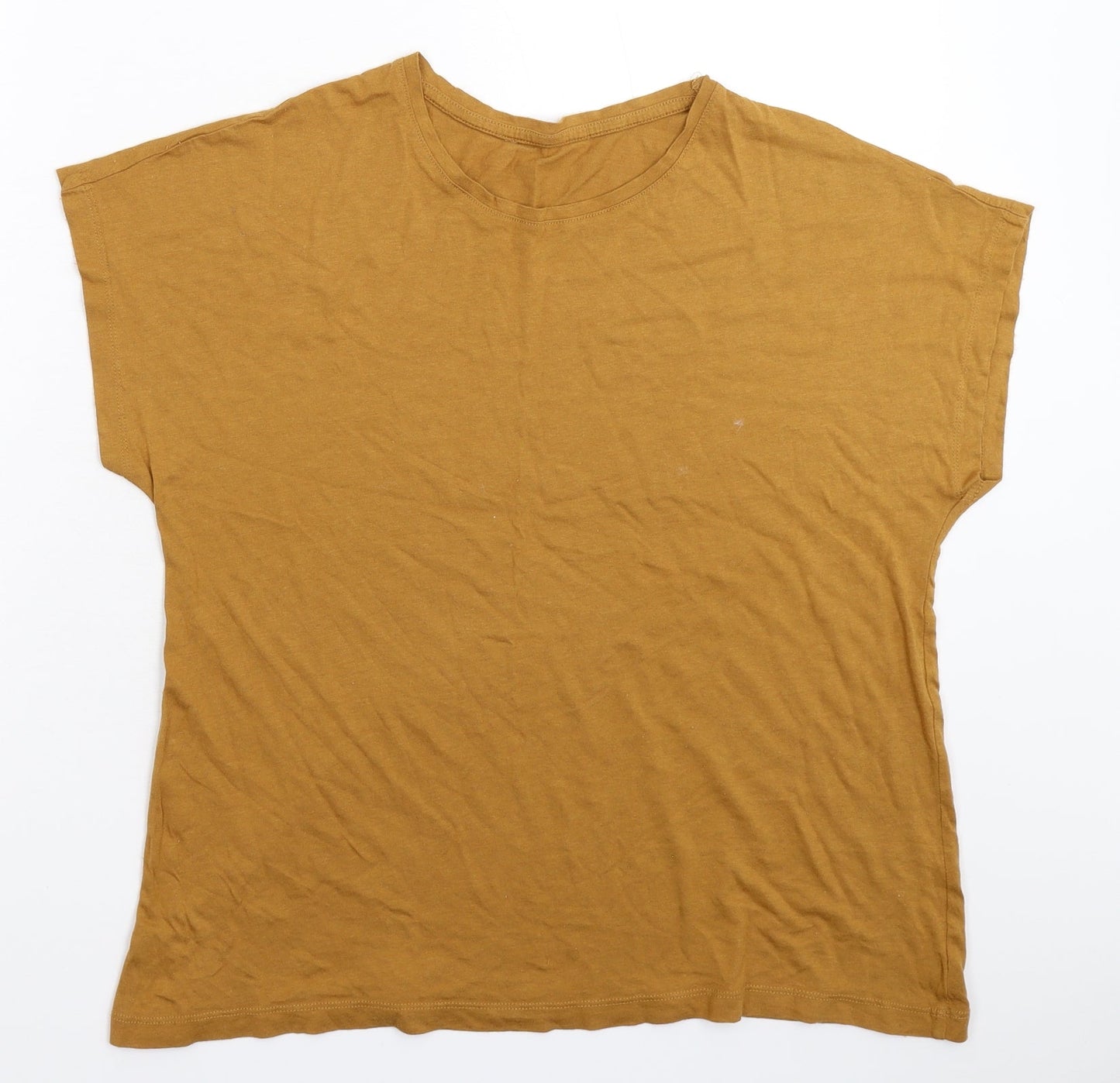 Preworn Womens Beige   Basic T-Shirt Size L