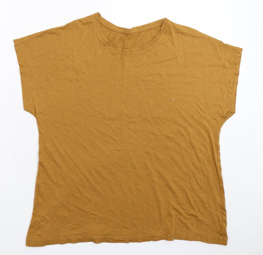 Preworn Womens Beige   Basic T-Shirt Size L