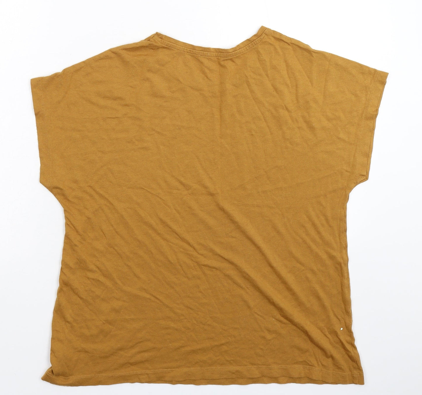Preworn Womens Beige   Basic T-Shirt Size L