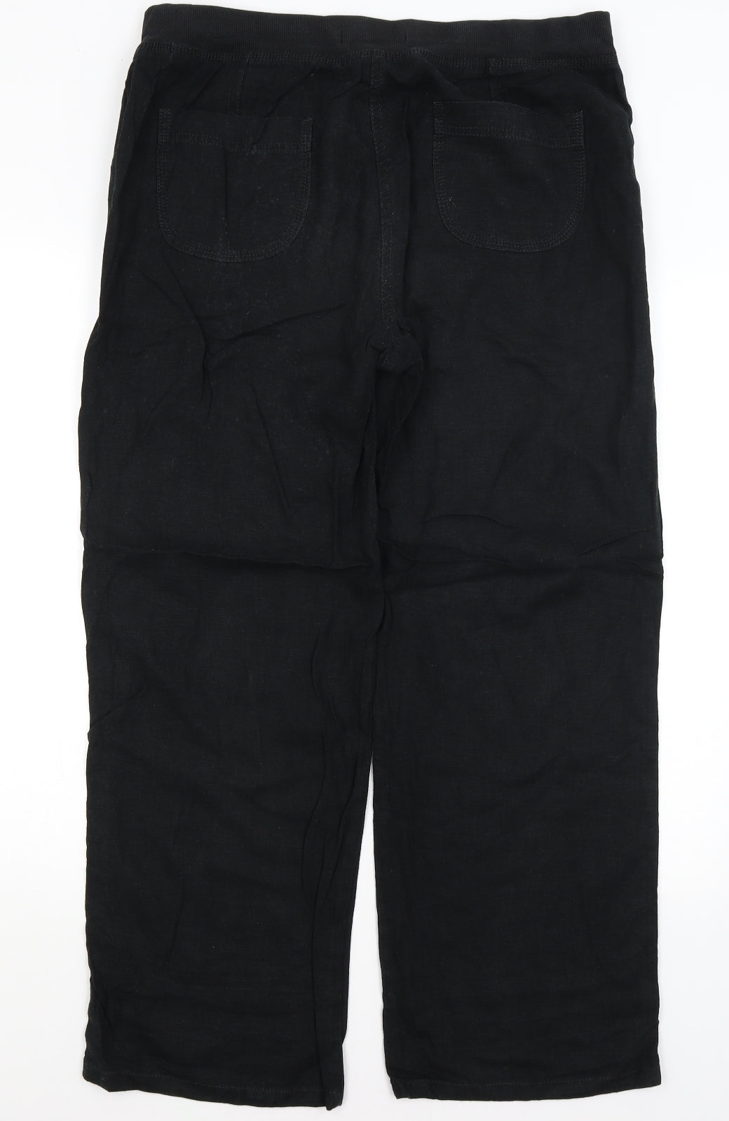 M&S Womens Black   Trousers  Size 14 L27 in
